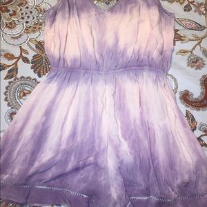 pink and purple tie dye romper